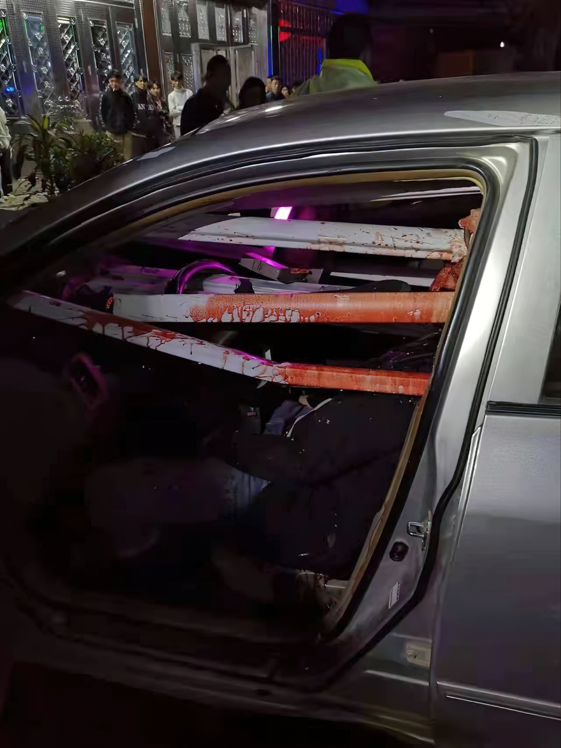 Aftermath of Chinese driver impaled accident