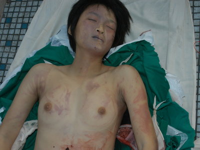 Young chinese female stabbed to death