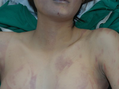 Young chinese female stabbed to death