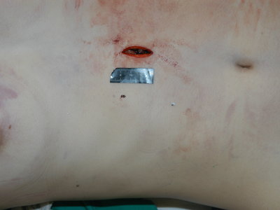 Young chinese female stabbed to death