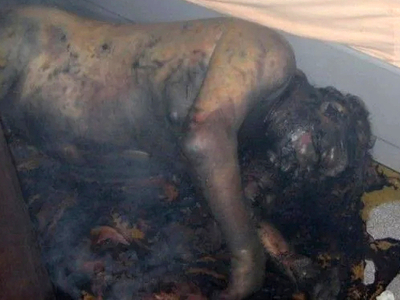 A mix of decaying corpses