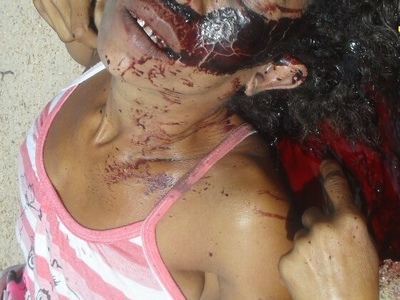 skinny Brazilian hooker get a head shoot in her way to home