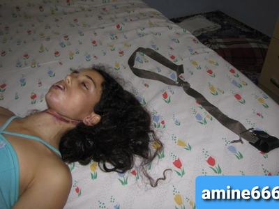 Young Girl Hanging With Feet Near The Ground