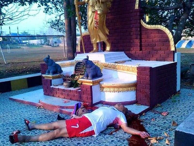 Depressed man commit suicide in Buddhist temple 