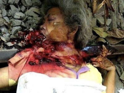 Deaf old woman crushed under train 