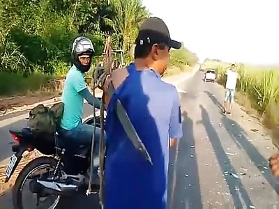 Shocking accident in street 