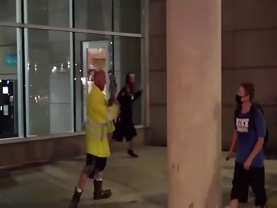 Man with big wrench attacked by BLM