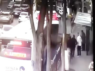 Bus in China Drops Into Sinkhole as Passengers Were Boarding