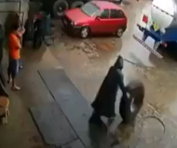 Tire Shop Worker Gets Hurt Bad...