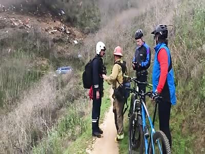 Helicopter Debris Covers Hillside After Kobe Bryant Crash