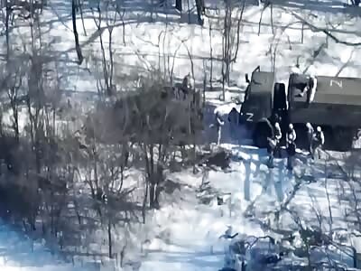 Russian idiots forgot troops while running away from position