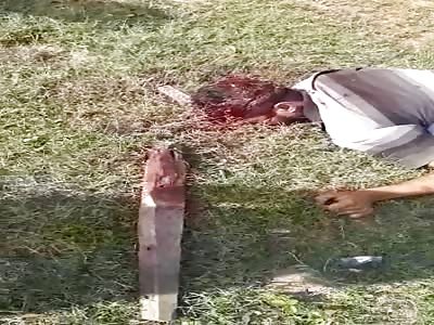 Man stonned to death with head crushed