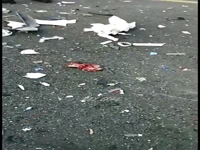 Terrible accident in road 