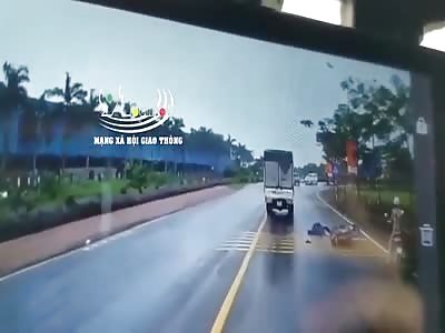 Collision with trucks