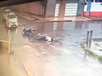 Biker Taken Out.. Ragdolled (Slow-Mo Added)