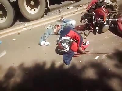 Man hit by truck in accident 