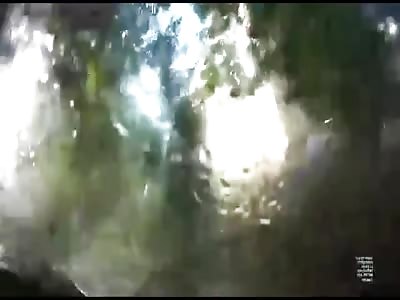 Unlucky pedestrian was hit by a car.