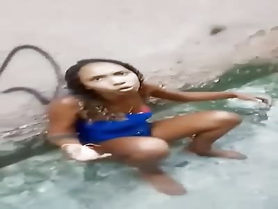 Girl brutally beaten in slums