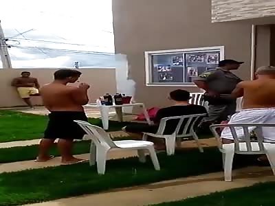 police officer attacks family