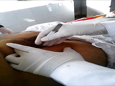 Partial embalming process.