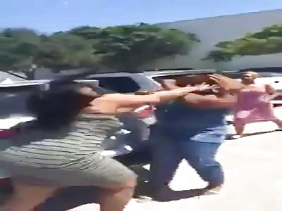 Hoes having fun at a store Parking lot