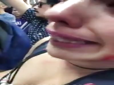 Chilean Whiteknights Beat Man For Hitting Woman (skip to 03:25)