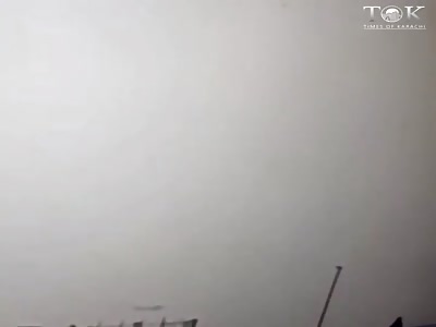 Karachi plane crash CCTV (allegedly)