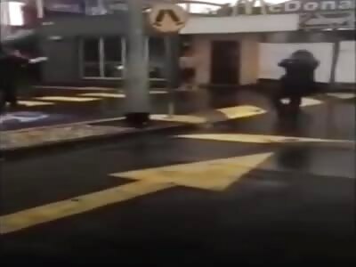 KNIFE MAN SHOT BY POLICE