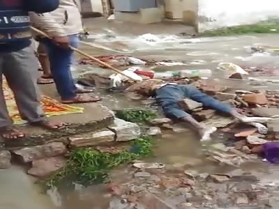 Dead body found outside a hotel