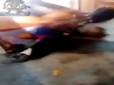 Woman being brutally beaten