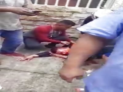 Ambulance overturns causing accident