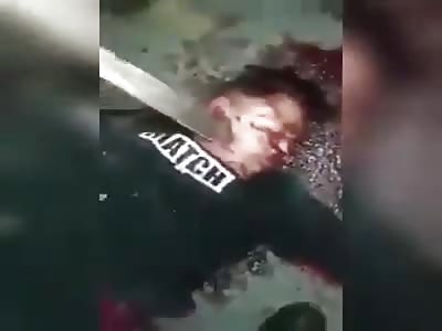 Mexico: Close up to the bodies of the hitman's (clean version)