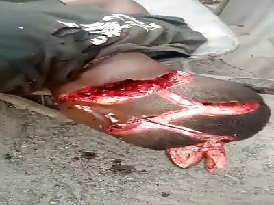 Murdered with a machete (aftermath)