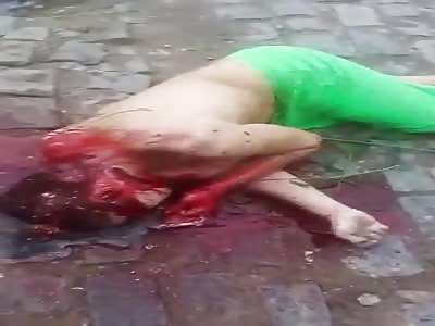 A bloody mess after brutal execution