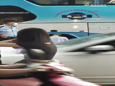 Head Stuck Under Bus