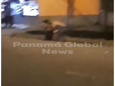 Street knife killing in Panama.