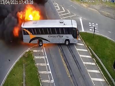 Hell Flames On Road Of Brazil