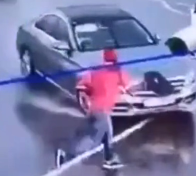 Pedestrian Flung Into Orbit