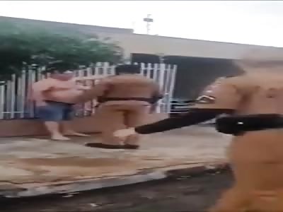 Policeman Slaps Dad Around!