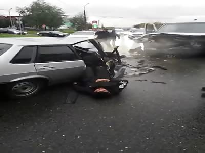 Drunk Russian driver caused the accident