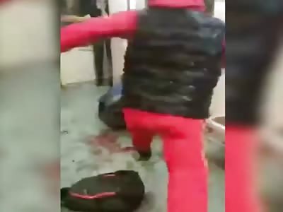 Drunk Russian in the Moscow subway