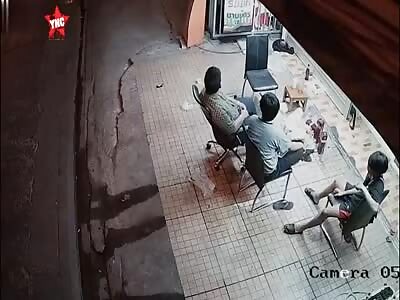 The drunk driver crashed into three young men