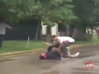 Brutal street attack and robbery in Argentina