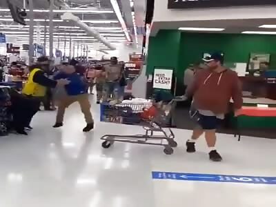 He sleeps with one blow in Walmart