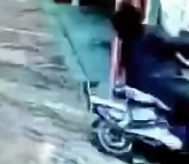 Fatal accident of a woman on a motorcycle