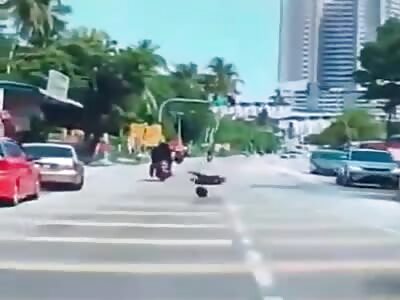 Fatal bad luck, probably a coconut...