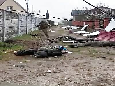 Morning walk through Russian corpses