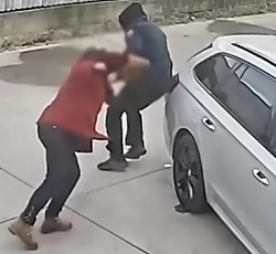 The robber attacked and kicked the pensioner