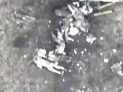 Many corpses of Russian soldiers