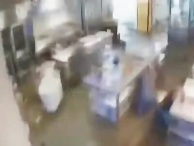 Earthquake in Turkey, indoor camera...